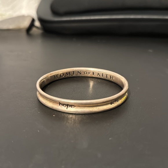 Women of Faith Bangle Bracelet, Inspirational, Silver, Gold, Boho - Picture 8 of 10